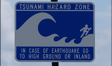 tsunami warning sign